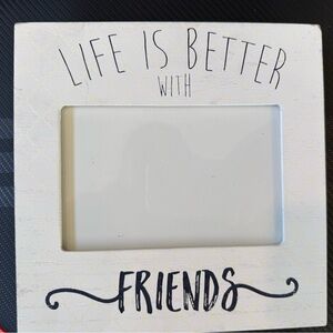 White 'Life is Better with Friends' Photo Frame